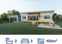 100m² ISLAND KITCHEN - Ezyline Homes - New Zealand