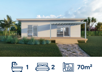 70m² LINEAR KITCHEN - Ezyline Homes - New Zealand