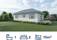 70m² Peninsula Kitchen - Ezyline Homes - New Zealand