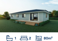 80m² GALLEY KITCHEN - Ezyline Homes - New Zealand