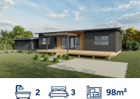 98m² ISLAND KITCHEN - Ezyline Homes - New Zealand